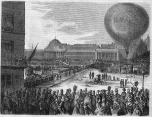 Bestigning af bolden "" Le Giant"" i Bruxelles den 26. september af Louis Joseph Ghemar