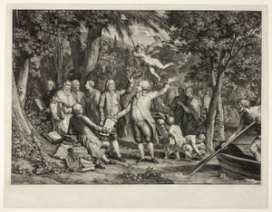 Mirabeau ankommer til Elysian Fields af Louis Joseph Masquelier
