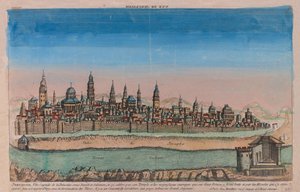 Jerusalem-kortets hovedstad i Palæstina under David og Salomo..., 1770 af Louis Joseph Mondhare
