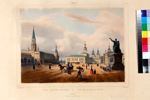 Den Røde Plads (la place rouge) i Moskva par Arnout, Louis Jules (1814-1868)