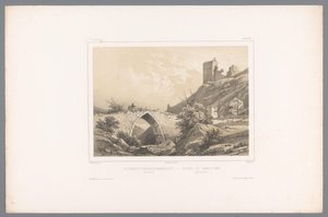 Udsigt over ruinerne af Hammershus Slot Les ruines du Château de Hammershuus / Ruiner af Hammershuus (titel på objekt) Faces in Scandinavia (serietitel) Vues du Nord. Danemarck (serietitel)