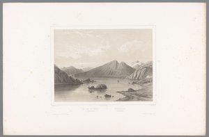 Udsigt over Norsjø i Telemark Le lac du Nord à Tellemarken / Nordsjóen i Tellemarken (titel på objekt) Faces in Scandinavia (serietitel) Vues du Nord. Norvege (serietitel)