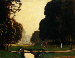 Den Lille Fulda i Karlsaue Park, Kassel af Louis Kolitz