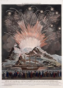 Festligheder ved Napoleons kroning - Le Coeur, Louis (aktiv ca. 1800) - 1806 - Akvatinte - 54,3x42,4 - Privat samling