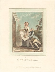 Hvis du ville af Louis Le Coeur after Nicolas Lavreince
