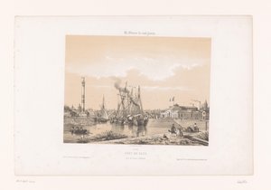 Udsigt over Caen fra Cours Caffarelli Port de Caen, Pris du Cours Caffarelli (titel på objekt) Contemporary France (serietitel) La France de nos jours (serietitel på objekt)