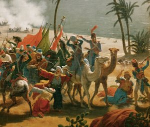 Slaget ved Aboukir (olie på lærred) af Louis Lejeune