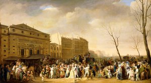 Et karneval på Boulevard du Crime af Louis Leopold Boilly