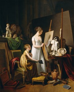 Et maleratelier, ca. 1800. af Louis Leopold Boilly