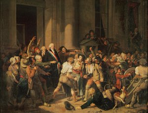 Act of Courage af Monsieur Defontenay, borgmester i Rouen, 29. august 1792 (olie på lærred) af Louis Leopold Boilly