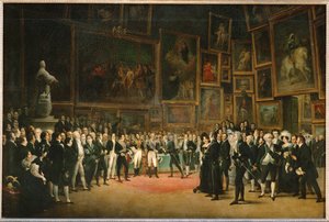 Ved afslutningen af salonen i 1824 blev kong Charles X ... af Louis Leopold Boilly