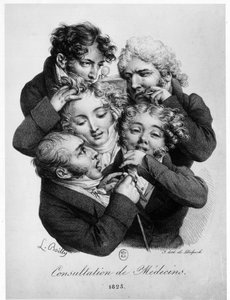Konsultation med læger, af Louis Boilly af Louis Leopold Boilly