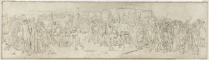 Gøgen på Quai des Tuileries, ca. 1805 (pensel, tusch på lærred) af Louis Leopold Boilly