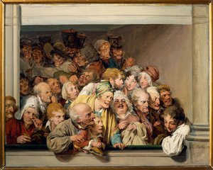 Frankrig, Paris, Versailles, Teaterboks på gratis forestillingsdag af Louis Leopold Boilly