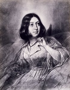 Portræt af George Sand, pseudonym for Amantine-Lucile-Aurore Dupin (Paris af Louis Leopold Boilly
