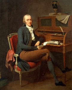 Portræt af mand sidder ved sit skrivebord af Louis Leopold Boilly af Louis Leopold Boilly