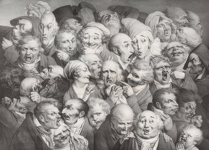 Møde af 35 forskellige hoveder (35 verschiedene Köpfe). 1825 af Louis Leopold Boilly