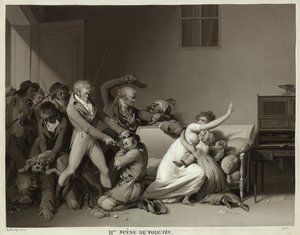 Anden scene af indbrudstyve: Indbrudstyvene arresteret, 1810 af Louis Leopold Boilly