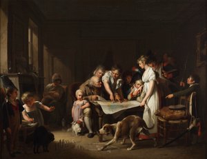 Læsningen af den store hærs bulletin af Louis Leopold Boilly