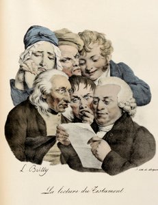 Læsning af testamentet Gravering af Louis-Leopold Boilly (Louis Leopold Boilly af Louis Leopold Boilly