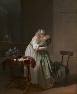 To unge kvinder kysser To unge kvinder kysser, ca 1790-1794.