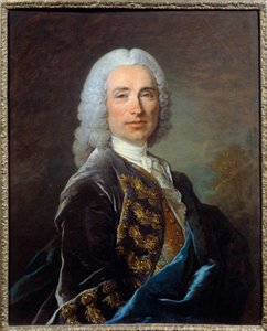 Portræt af Marquis Nicolas de Luker, maleri af Louis Tocque (1696-1772)