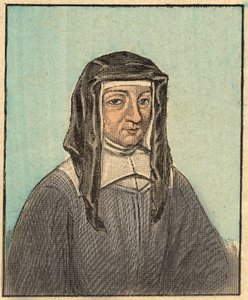 Portræt af Louise de Marillac (Louise Le Gras) (1591-1660) - Indgravering fra “” Religiøs lære ved øjnene. Wonderful Album” af Louis Maitrejean og Georget Ramond - Frankrig 1910