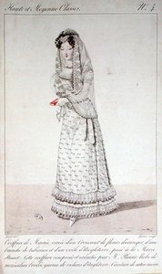 Brudekjole og frisør, modeplade nr. 4 fra 