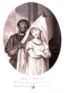 As You Find Her, graveret af G. Lancon, ca. 1840 (stålgravering) (s/h foto) af Louis Marie Sicard