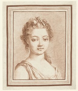 Buste af en ung pige af Louis Marin Bonnet (attributed to)