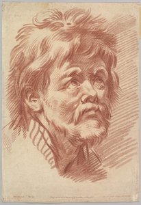 Hoved af en gammel mand, midten til slutningen af det 18. århundrede. af Louis Marin Bonnet