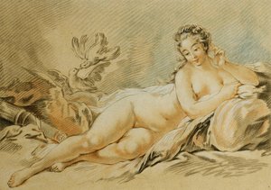Venus hviler, efter Francois Boucher; Resten af ​​Venus, efter Francois Boucher, 1774 af Louis Marin Bonnet