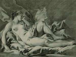 Venus sover, efter Francois Boucher; Venus søvn, efter Francois Boucher, 1771 af Louis Marin Bonnet