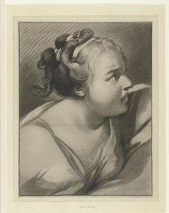 Potifars hustru Tete de Putiphar af Louis Marin Bonnet