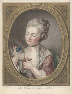 Kvinde tager kaffe af Louis Marin Bonnet