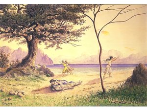 Redningen, ca. 1900. af Louis Michel Eilshemius