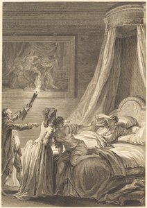 Le gascon puni af Louis Michel Halbou and Antoine Jean Duclos after Jean Honoré Fragonard