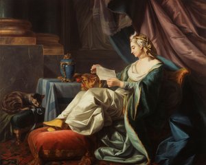 En ung sultan læser et brev, af Louis Michel van Loo