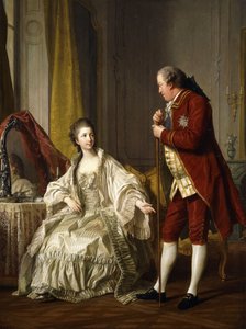 Dobbeltportræt af markisen og markisen de Marigny, 1769 af Louis Michel van Loo