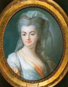 Portræt af tilsløret kvinde af Louis Michel van Loo (1707-1771), pastel på pergament af Louis Michel van Loo
