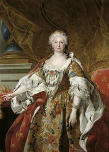 Spansk: Isabel Farnesio, reina de España Officielt portræt af dronning Isabel de Farnesio af Louis Michel van Loo