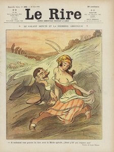 Den galante stedfortræder og den ambitiøse bondepige. Illustration til Le Rire