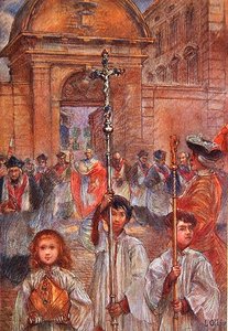 Højtidelig procession ved Frejus til ære for den hellige Leonce af Louis Ollier