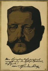 Portræt af general feltmarskal Paul von Hindenburg