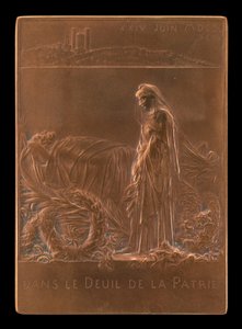 Frankrig sørger over republikkens præsident [omvendt], 1894. af Louis Oscar Roty