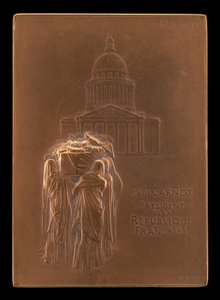 Liget af præsident Sadi Carnot Borne to the Panthéon [forside], 1894. af Louis Oscar Roty