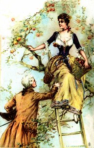 Udvælgelse: Reklame for kakao Blooker 1874 (tryk) af Louis Paul Pierre Dumont