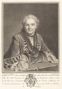 Marie Gallise de la Fontaine af Louis Petit after Maurice Quentin de La Tour