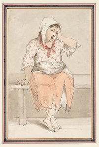 Studie af en siddende kvinde af Louis Philippe Boitard