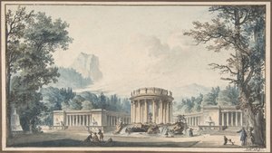Projekt til en Fête Decor, n.d.. af Louis Pierre Baltard